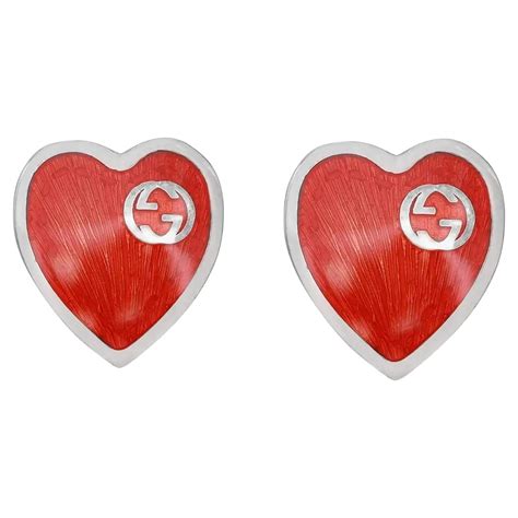 gucci heart studs|Gucci earrings for sale.